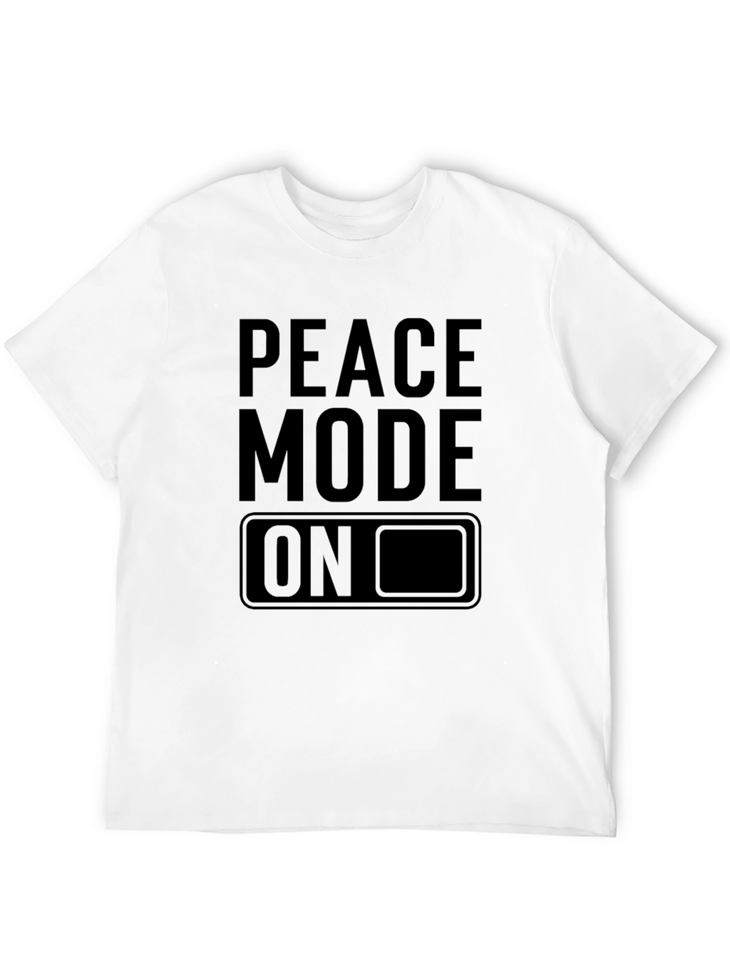 Peace Mode On Graphic Tee - Black Cotton T-Shirt