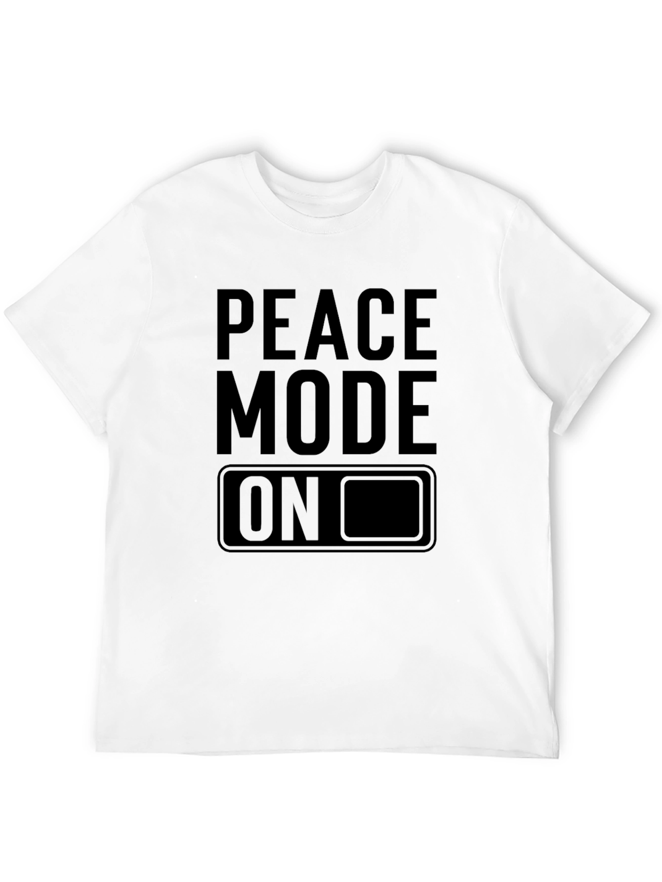 Peace Mode On Graphic Tee - Black Cotton T-Shirt