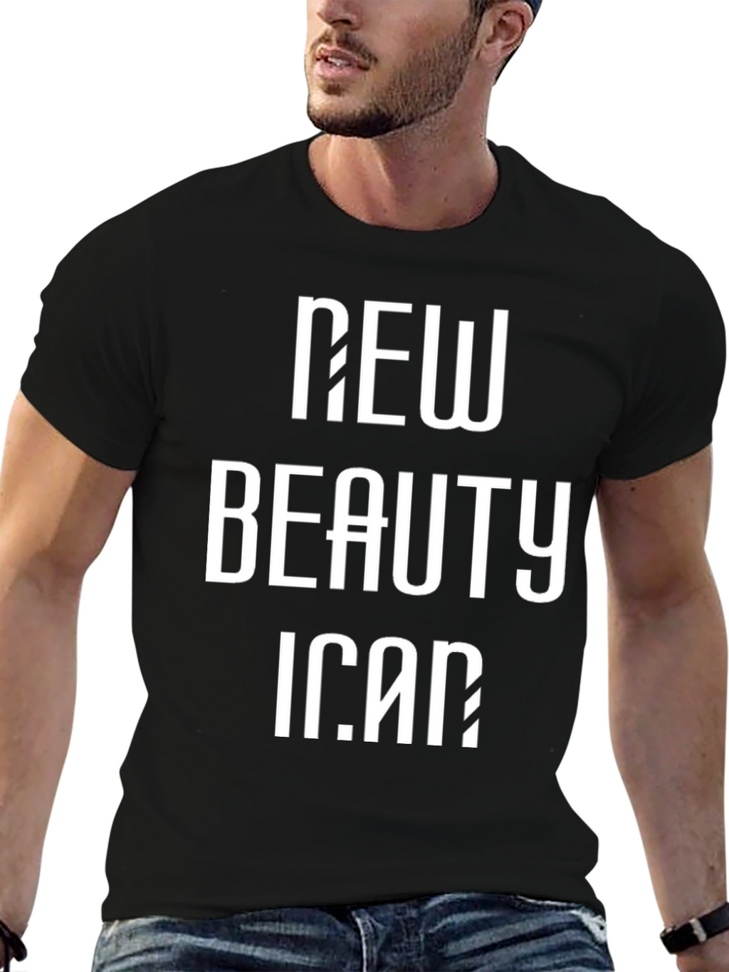 New Beauty Icon Black Graphic Tee