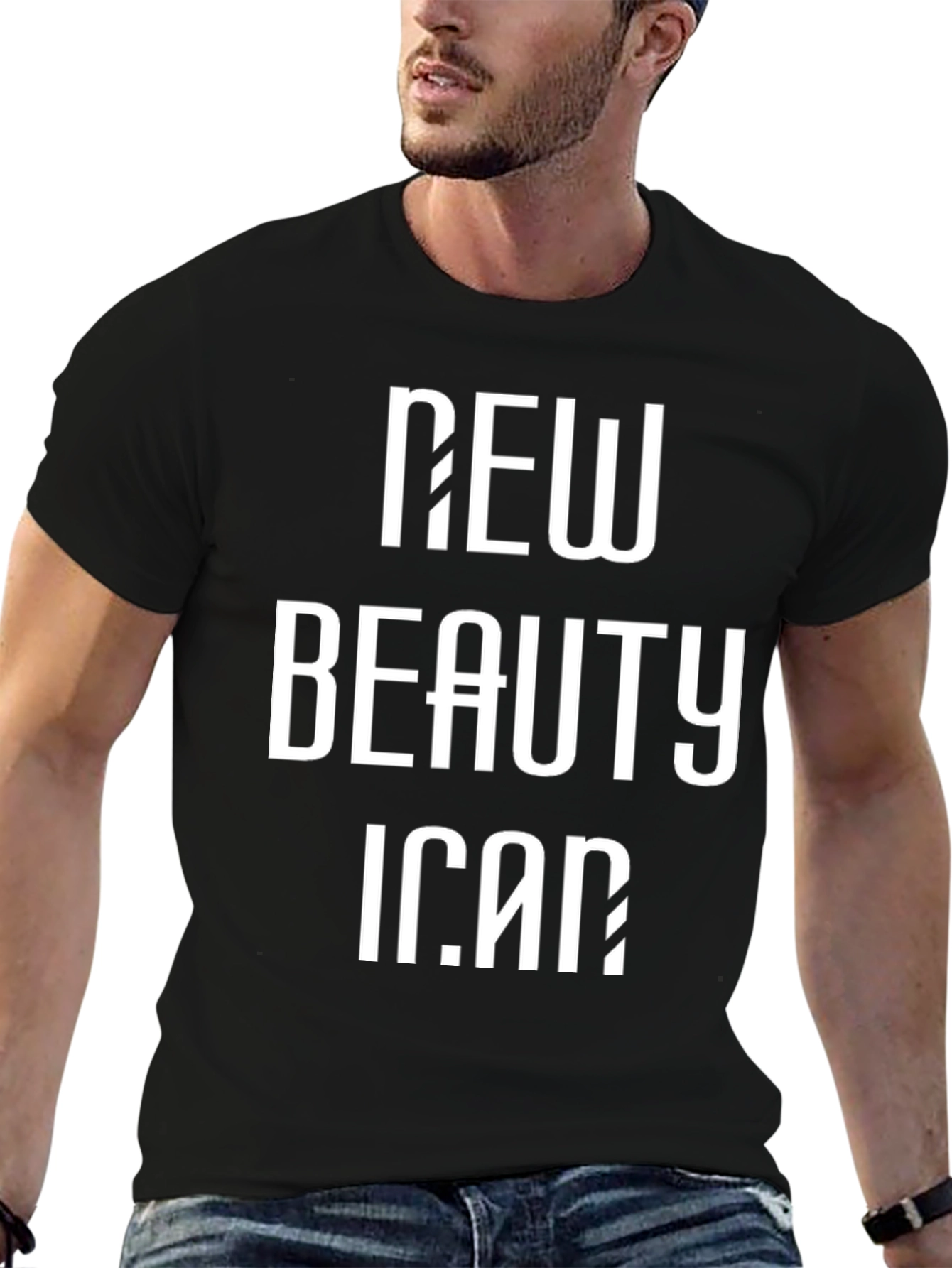 New Beauty Icon Black Graphic Tee
