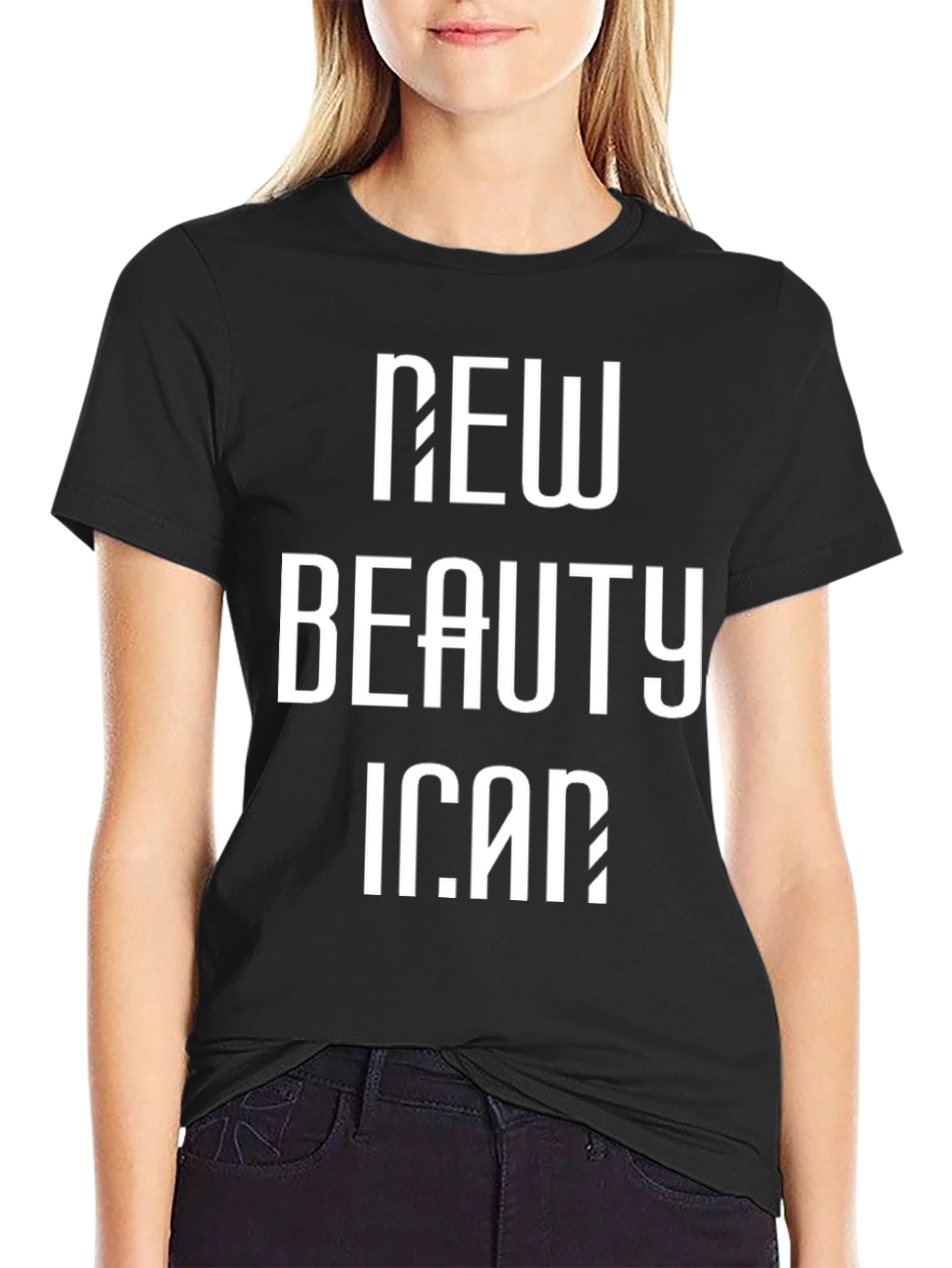 New Beauty Icon Black Graphic Tee