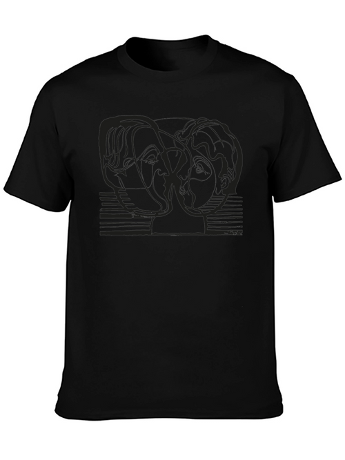 Abstract Art Tee - Minimalist Black T-Shirt