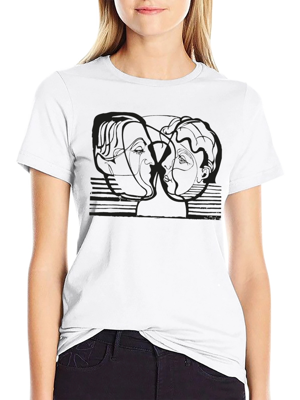 Abstract Art Tee - Minimalist Black T-Shirt