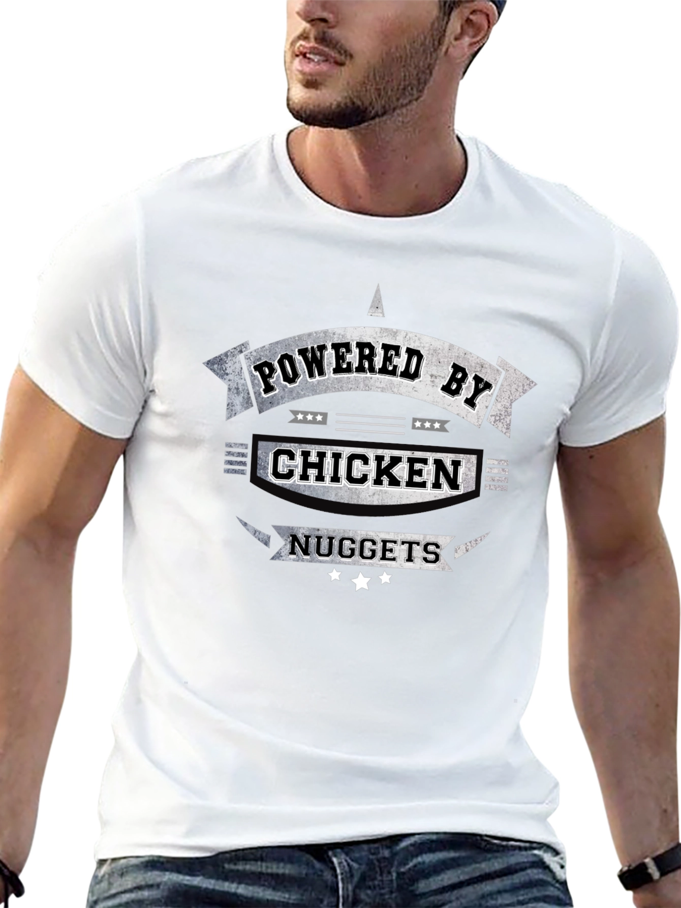 Chicken Nuggets Powered Funny T-Shirt