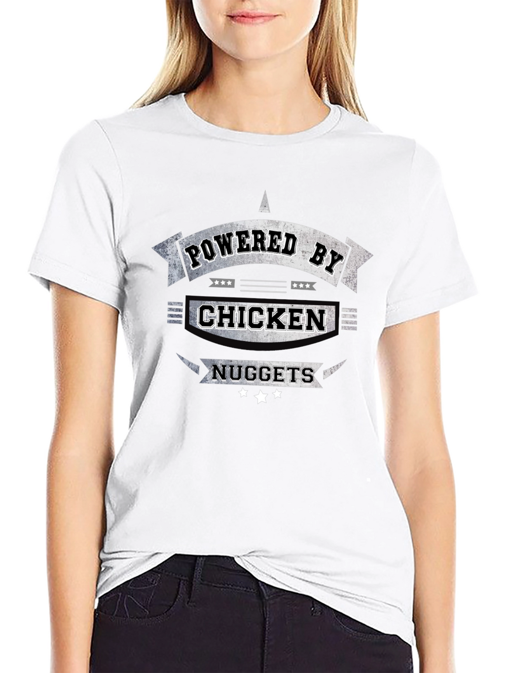 Chicken Nuggets Powered Funny T-Shirt