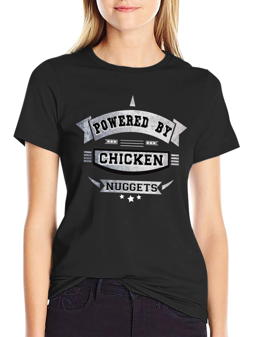 Chicken Nuggets Powered Funny T-Shirt