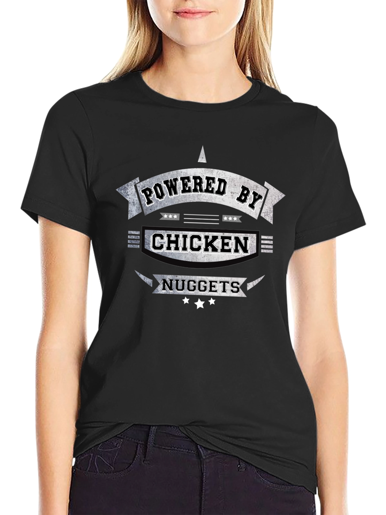 Chicken Nuggets Powered Funny T-Shirt