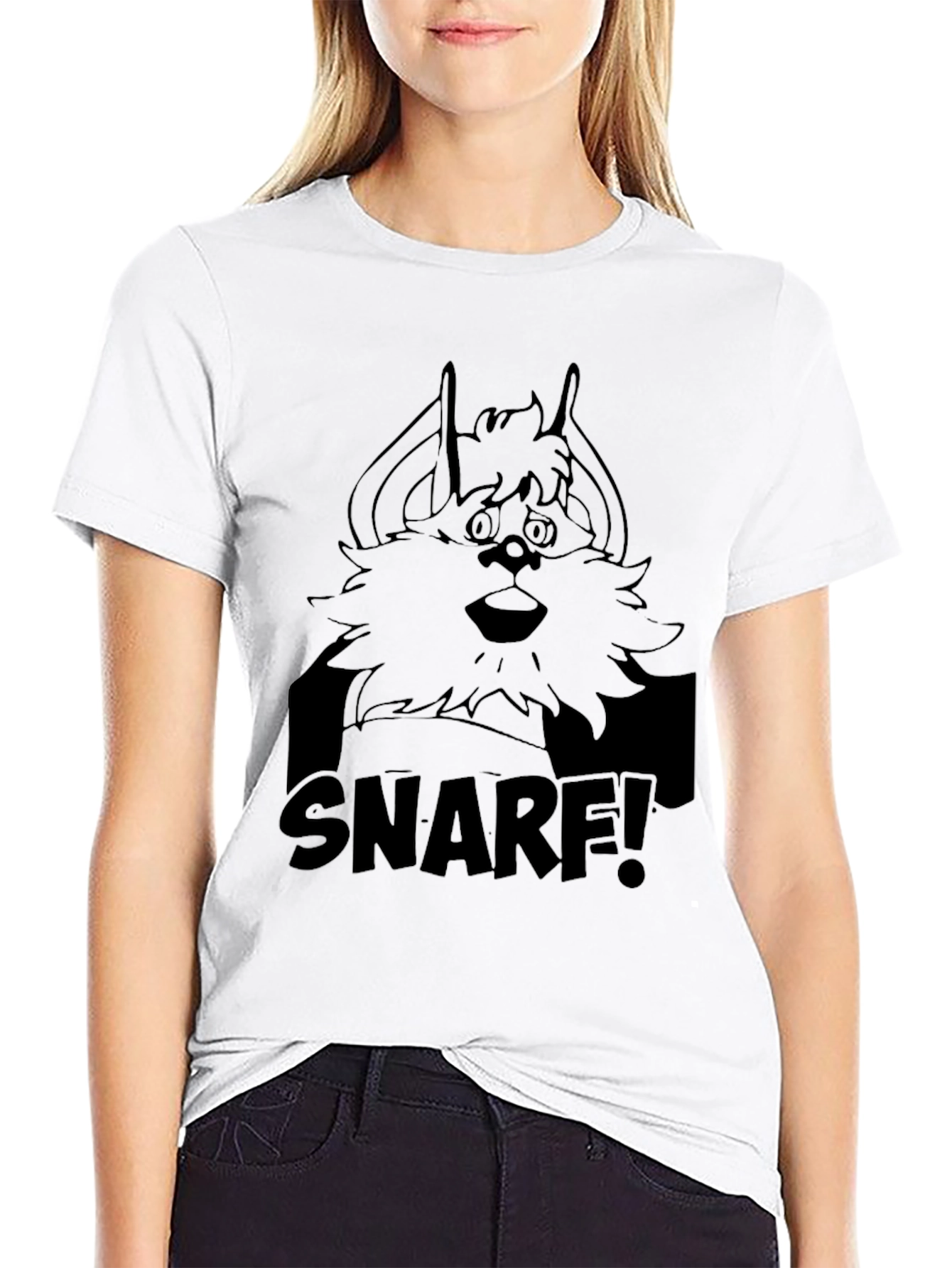 Snarf! Black Cartoon T-Shirt