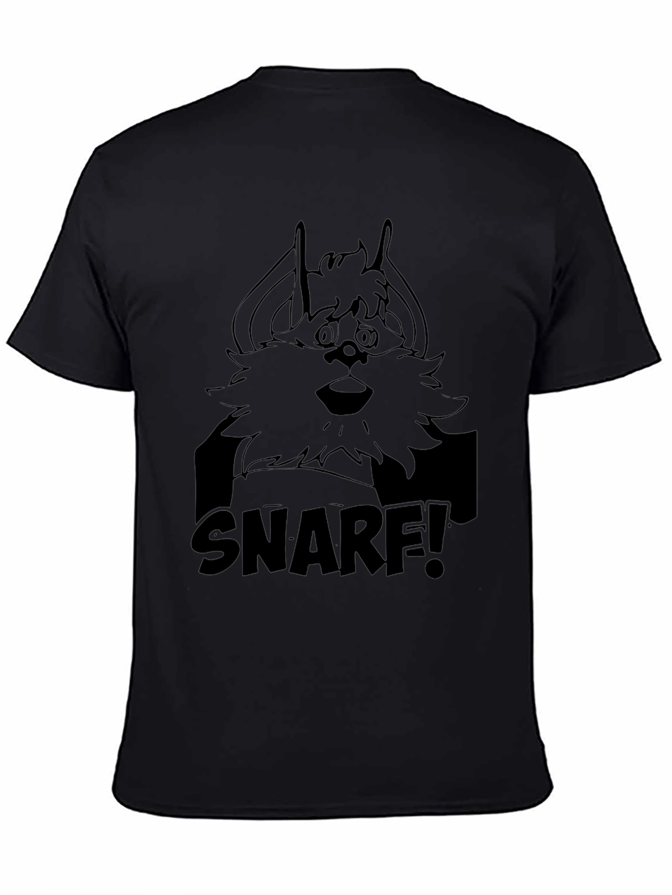 Snarf! Black Cartoon T-Shirt
