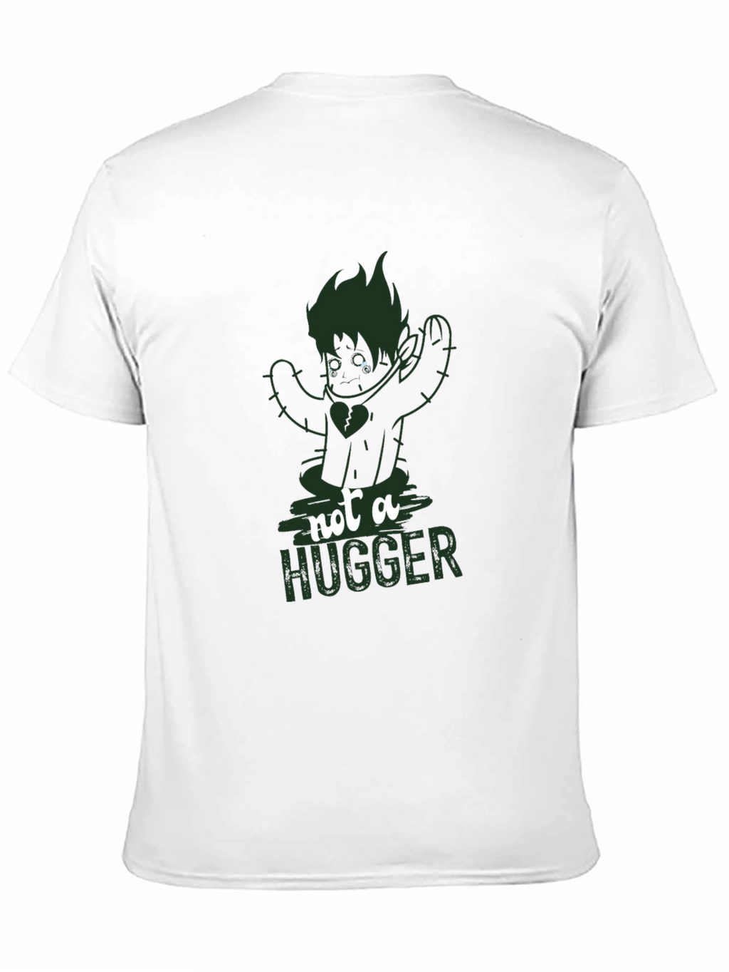 Not A Hugger Cactus Graphic T-Shirt - Black
