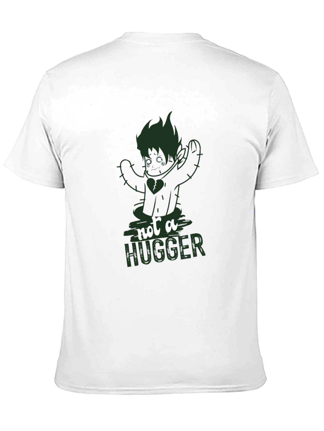 Not A Hugger Cactus Graphic T-Shirt - Black