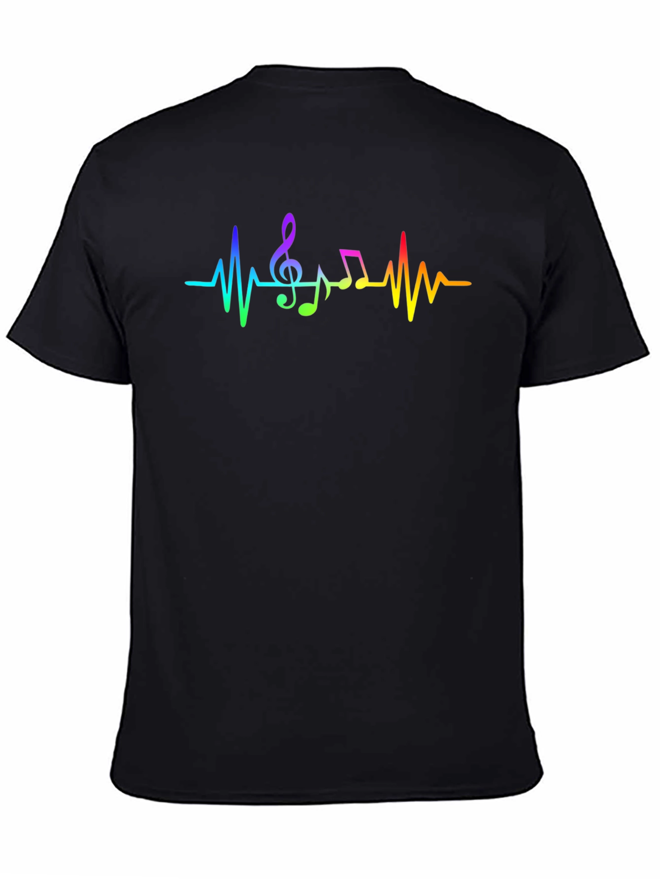 Music Heartbeat Rainbow T-Shirt - Cotton Blend Tee