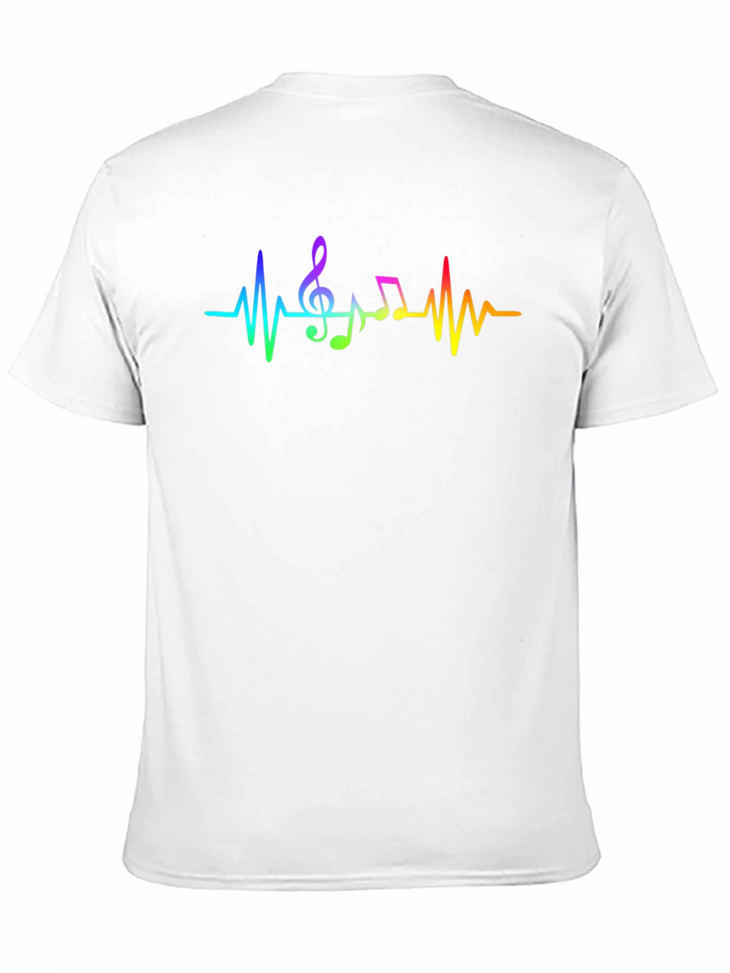 Music Heartbeat Rainbow T-Shirt - Cotton Blend Tee