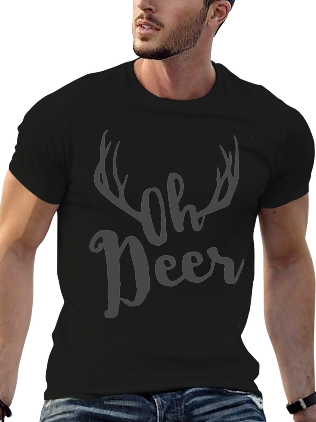 Oh Deer Graphic Print Mens T-Shirt
