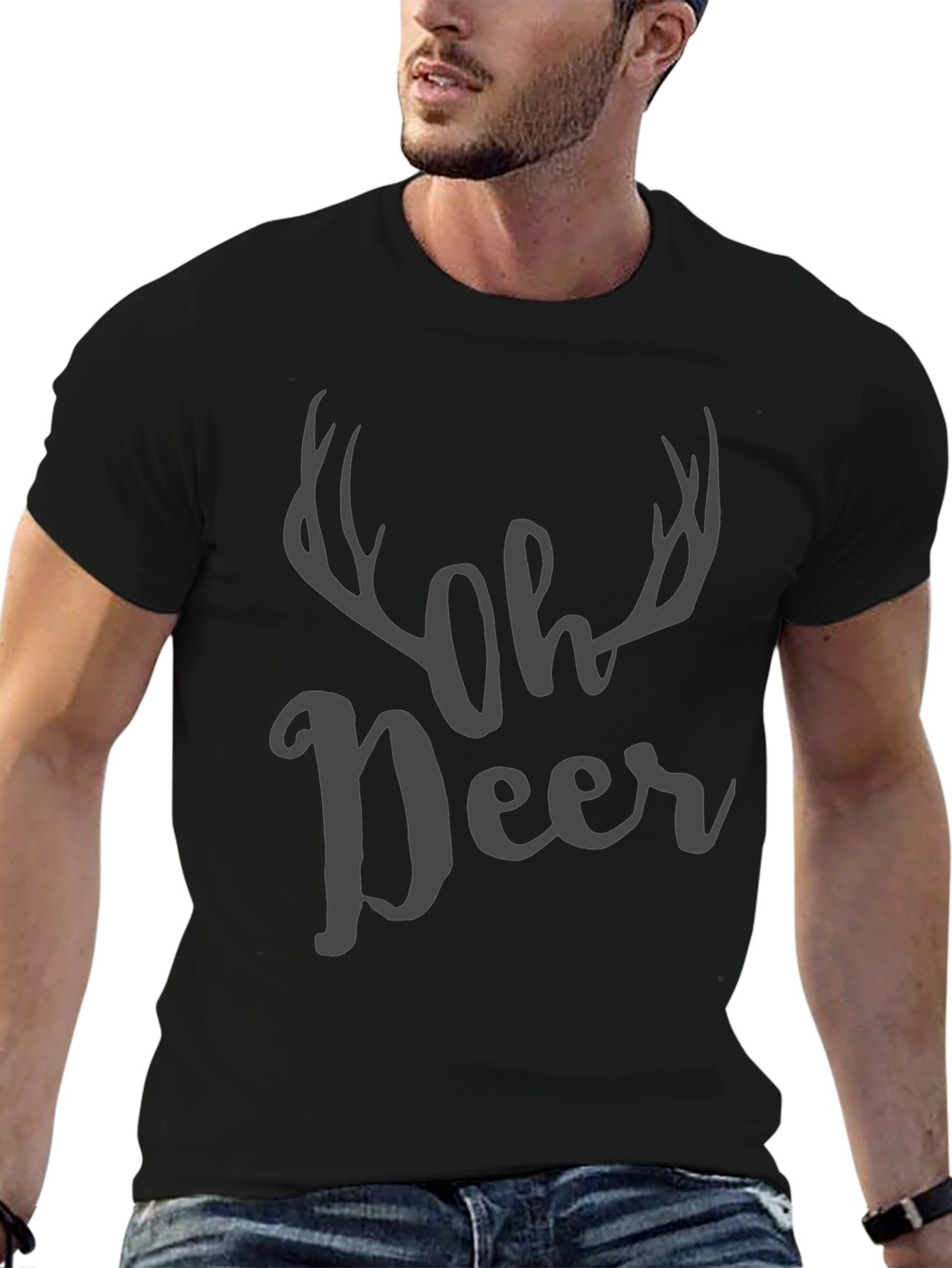 Oh Deer Graphic Print Mens T-Shirt
