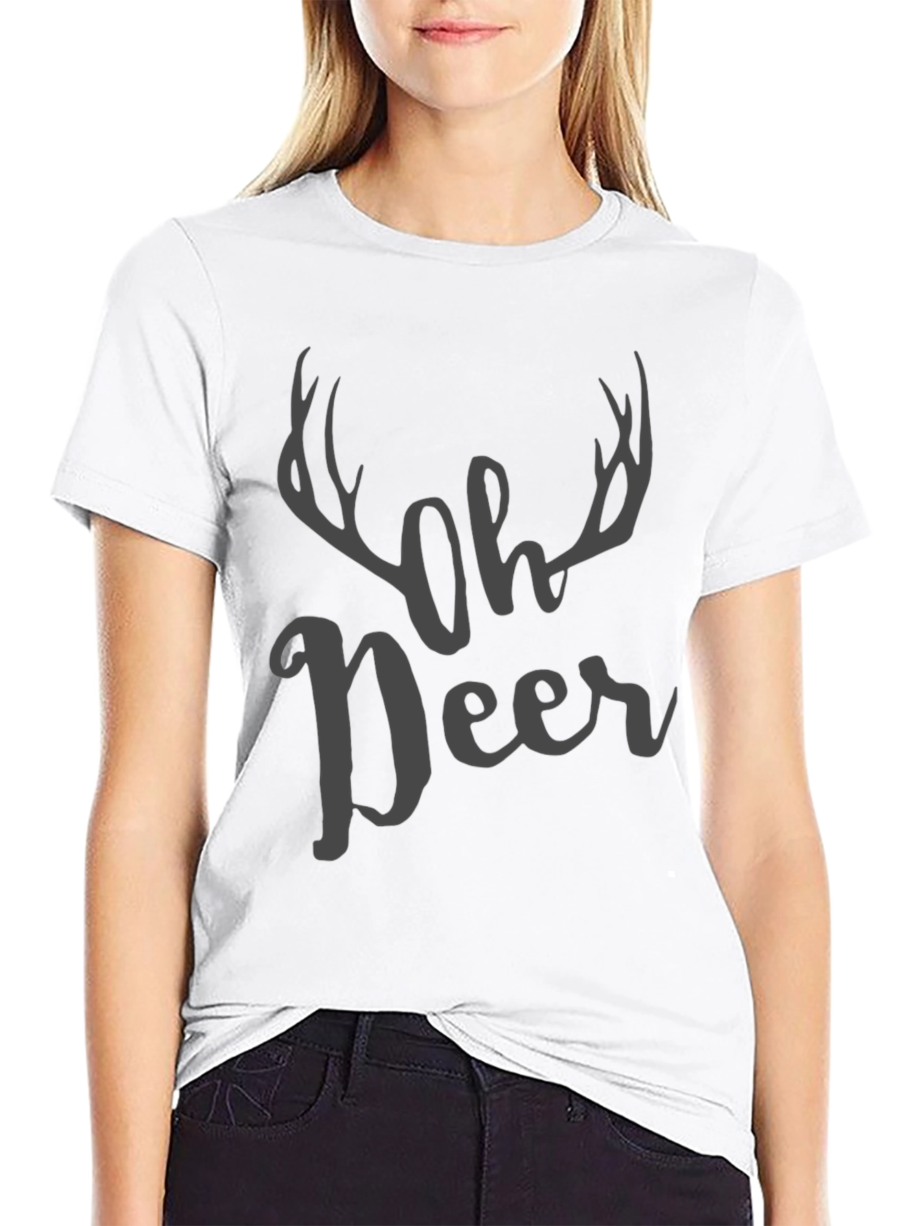 Oh Deer Graphic Print Mens T-Shirt