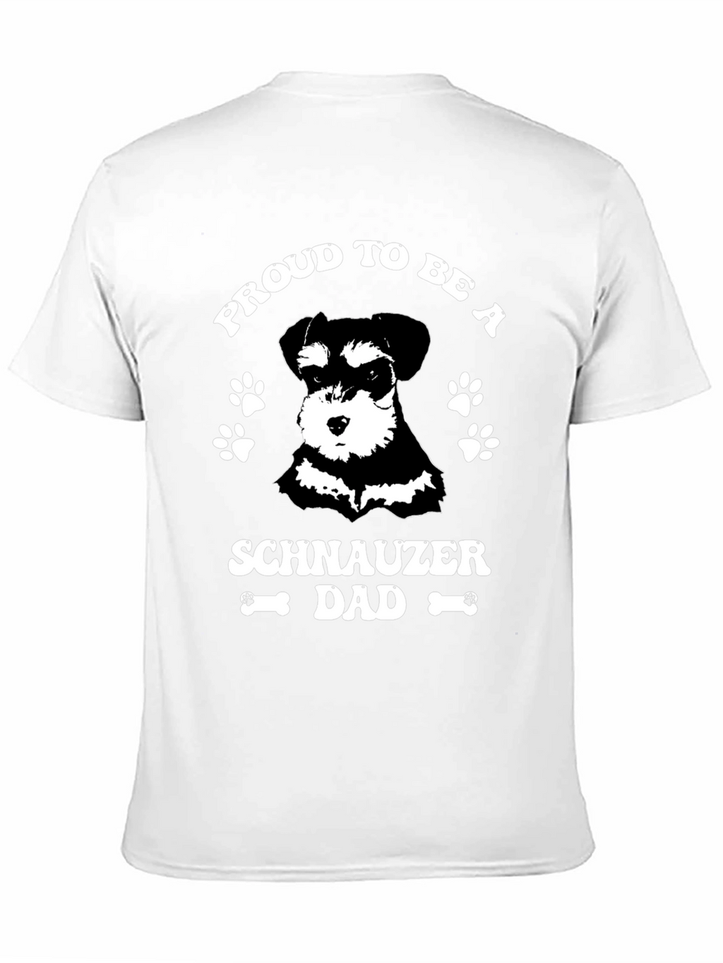 Proud Schnauzer Dad Black Graphic T-Shirt