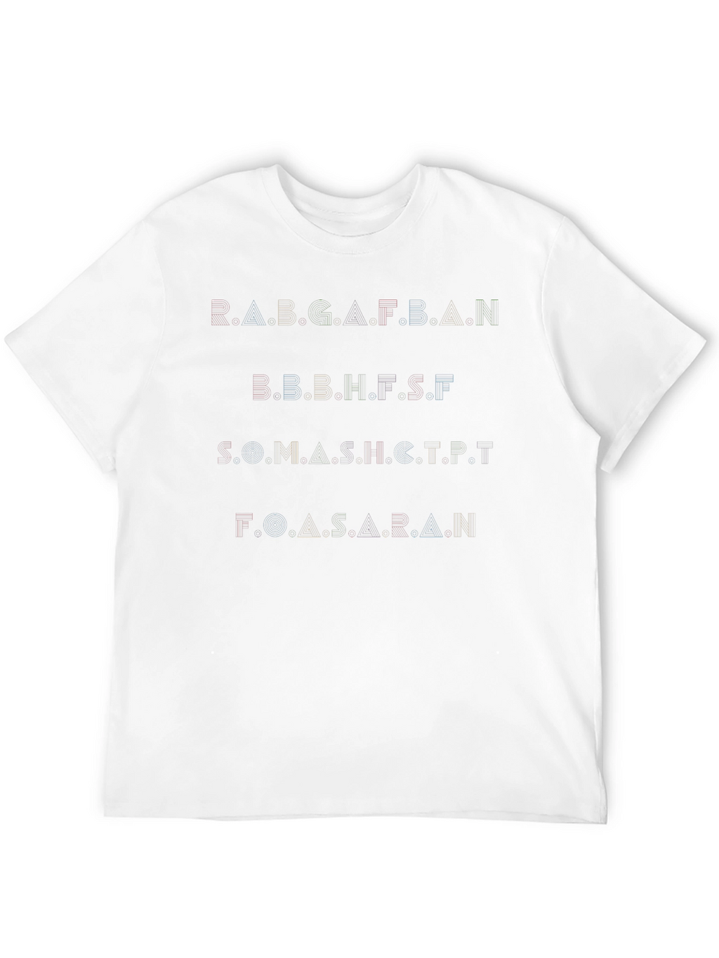 Abstract Text Graphic Black T-Shirt