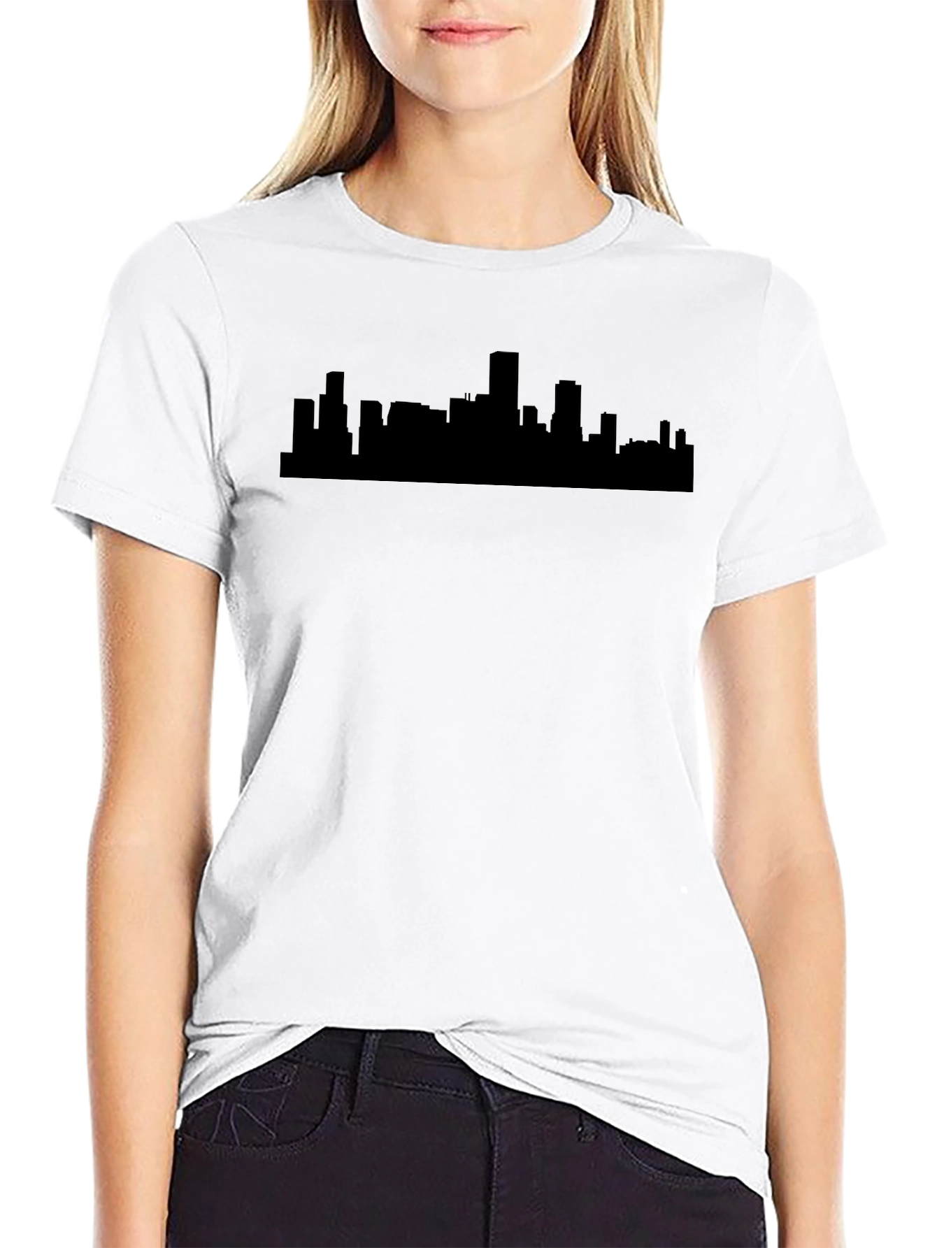 Cityscape Graphic Tee - Urban Silhouette Shirt