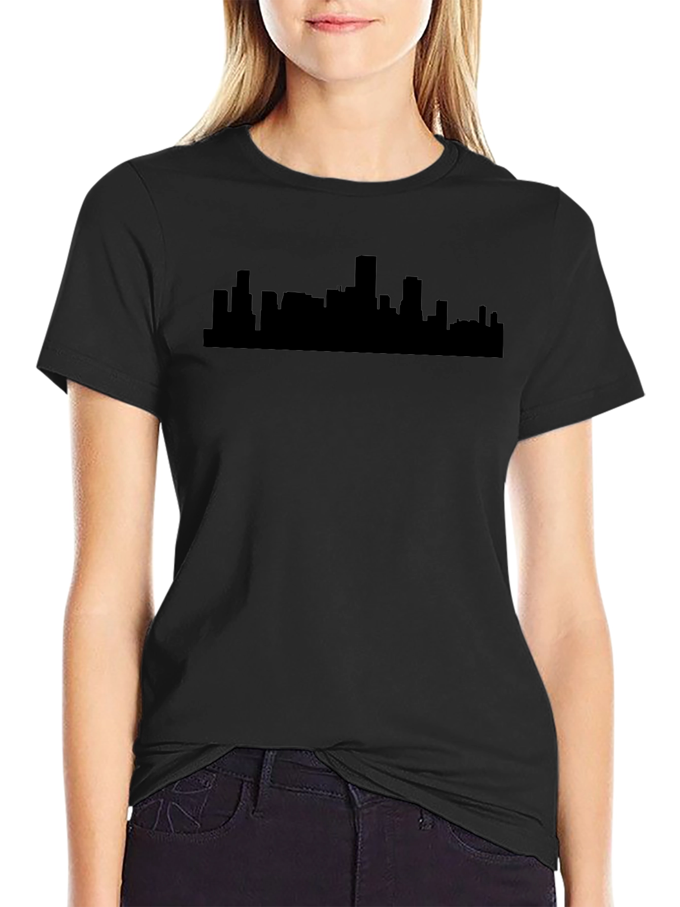 Cityscape Graphic Tee - Urban Silhouette Shirt