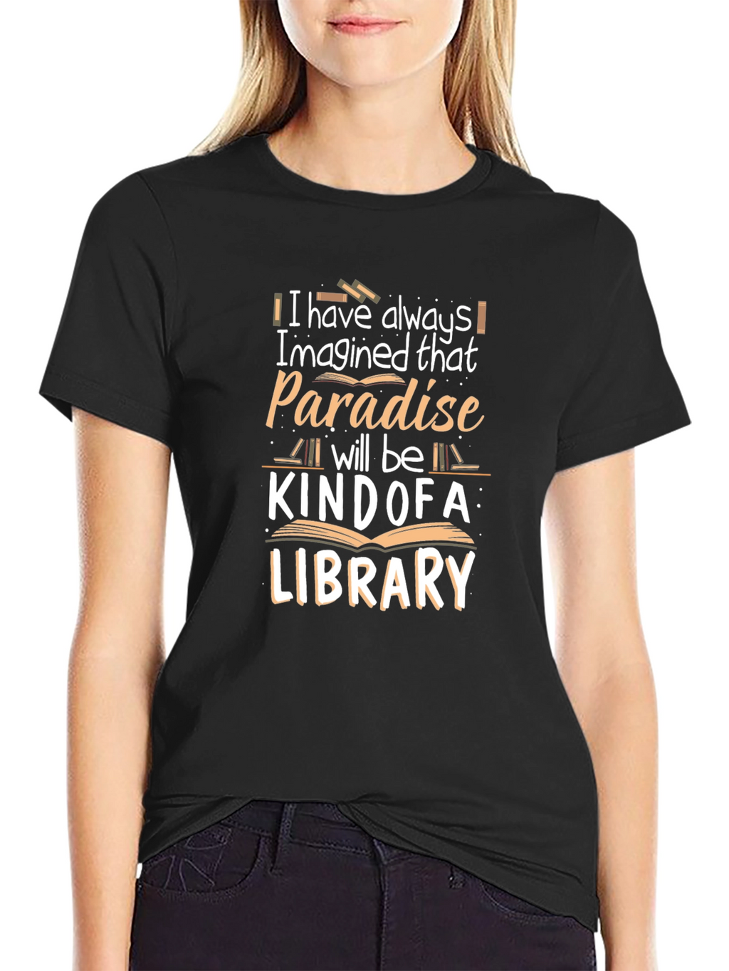 Paradise Library Black Graphic T-Shirt