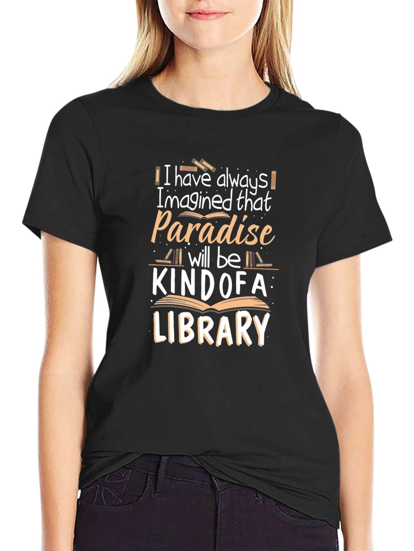 Paradise Library Black Graphic T-Shirt