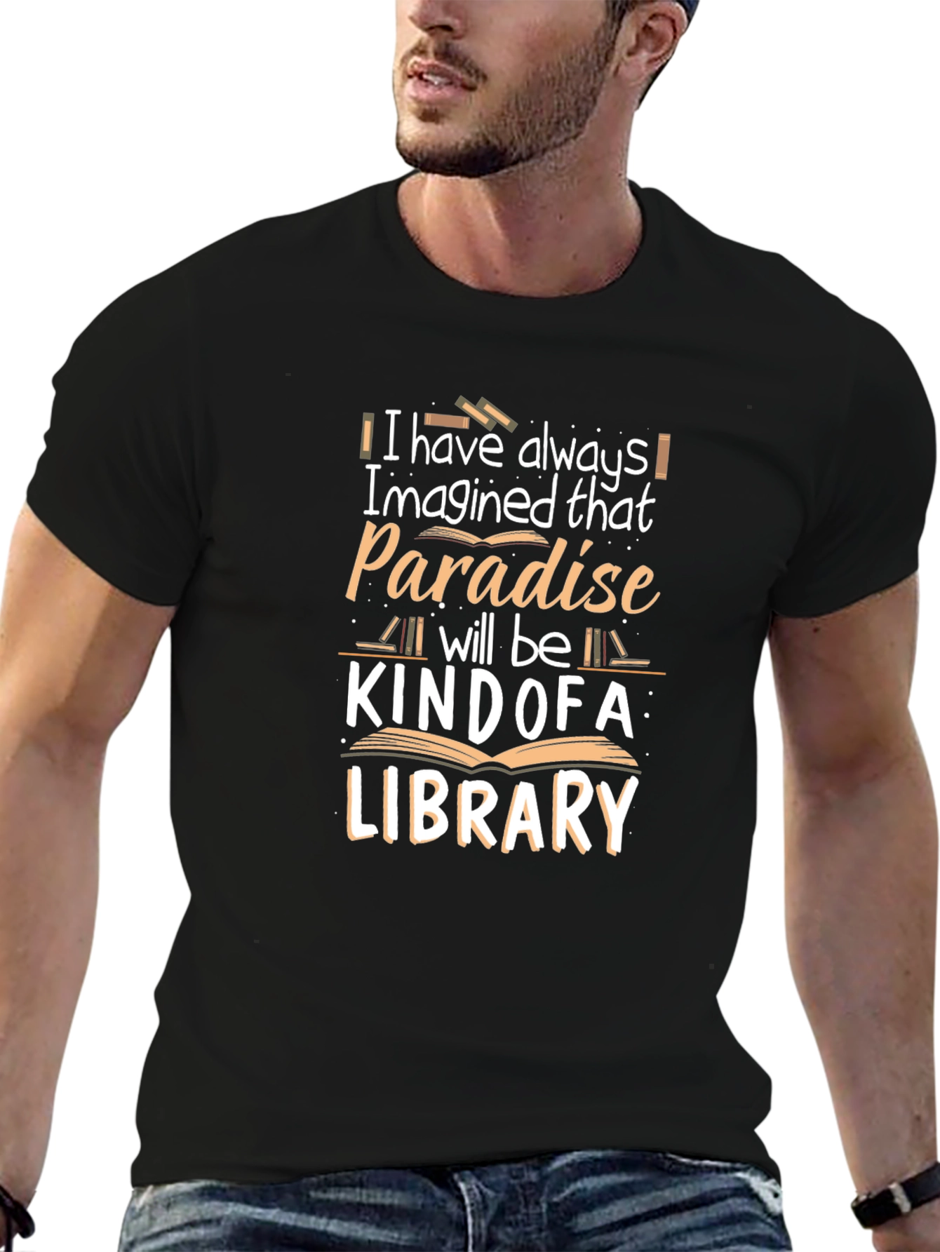 Paradise Library Black Graphic T-Shirt