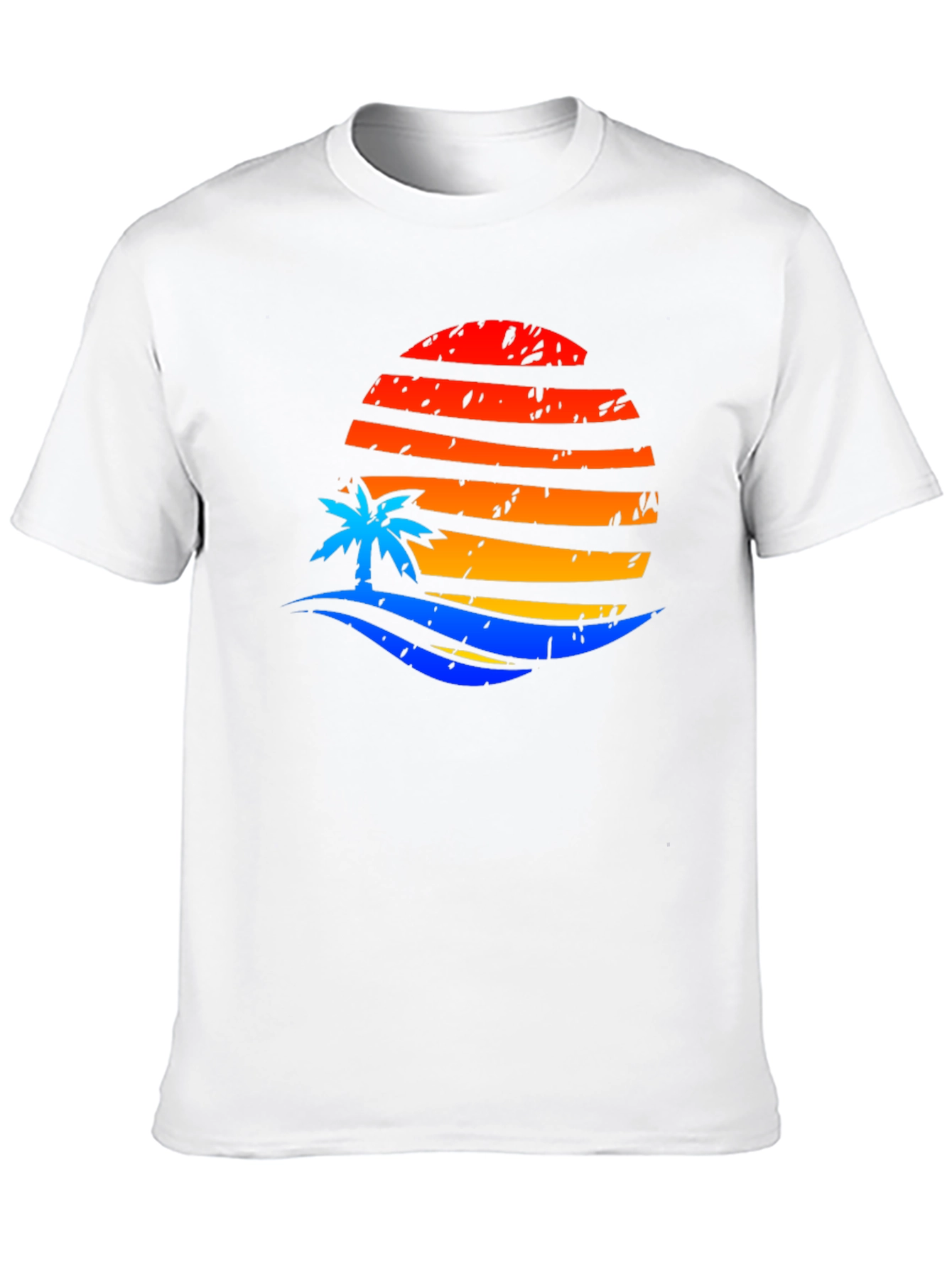 Sunset Palm Graphic Tee - Retro Vibe