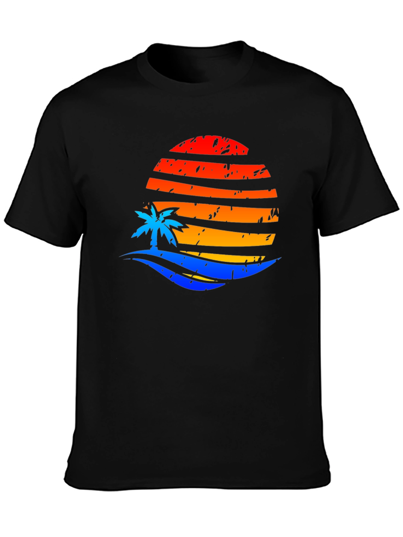 Sunset Palm Graphic Tee - Retro Vibe