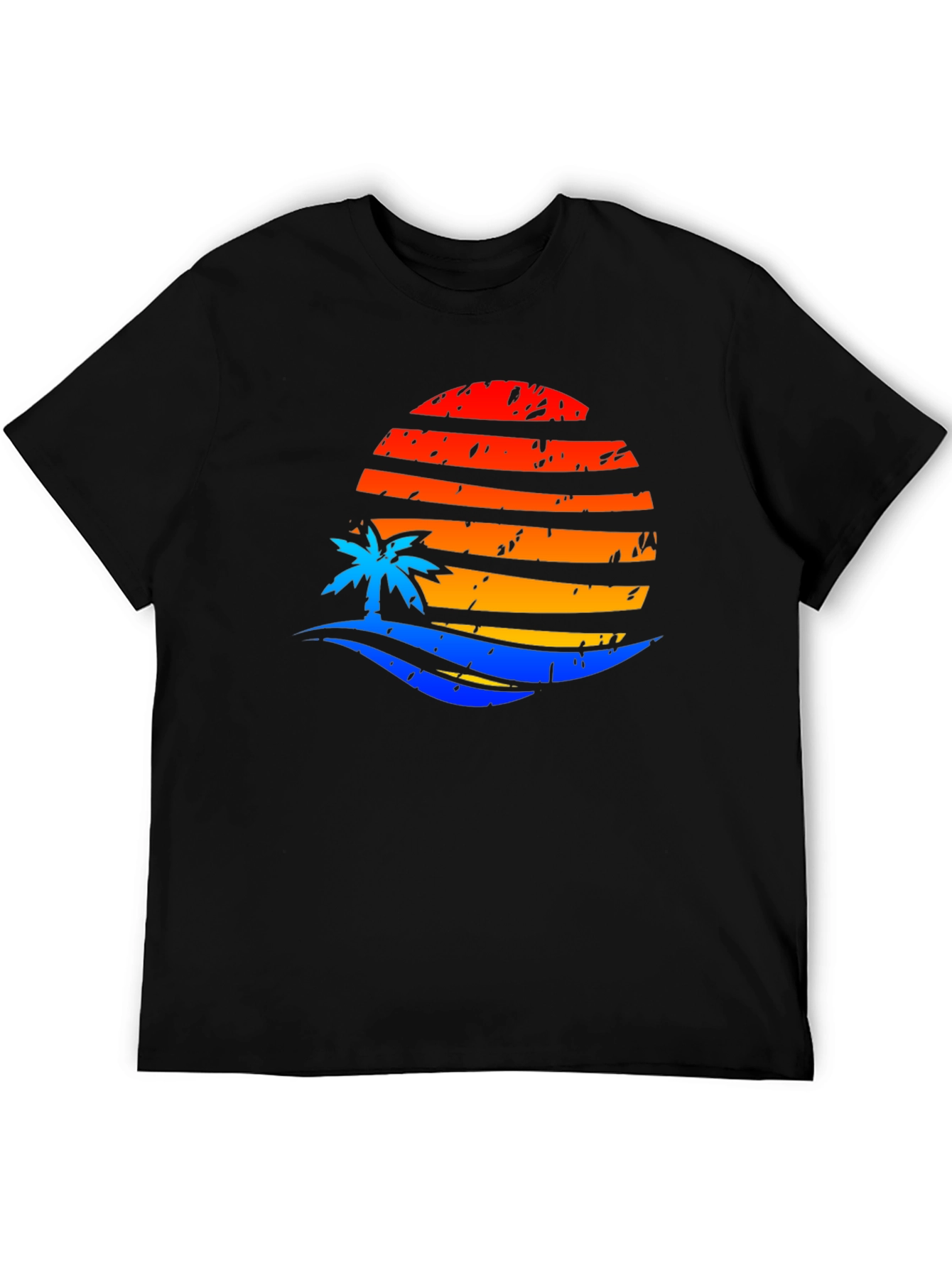 Sunset Palm Graphic Tee - Retro Vibe