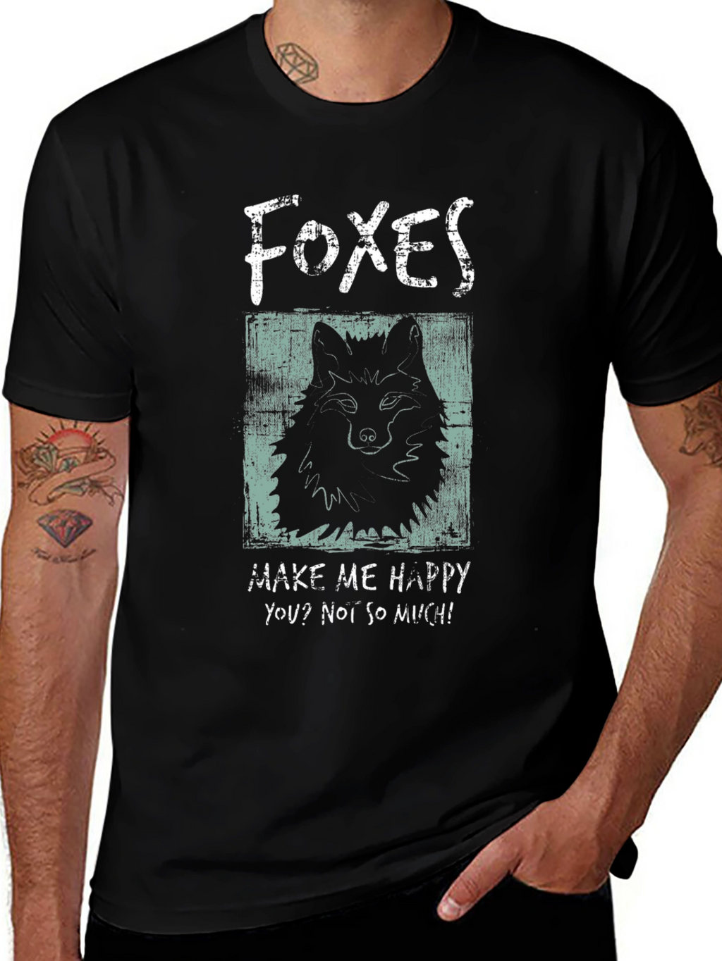 Foxes Graphic T-Shirt - Make Me Happy