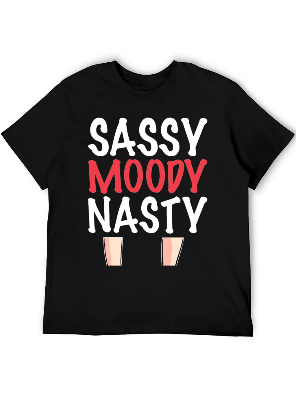 Sassy Moody Nasty Graphic Tee - Black
