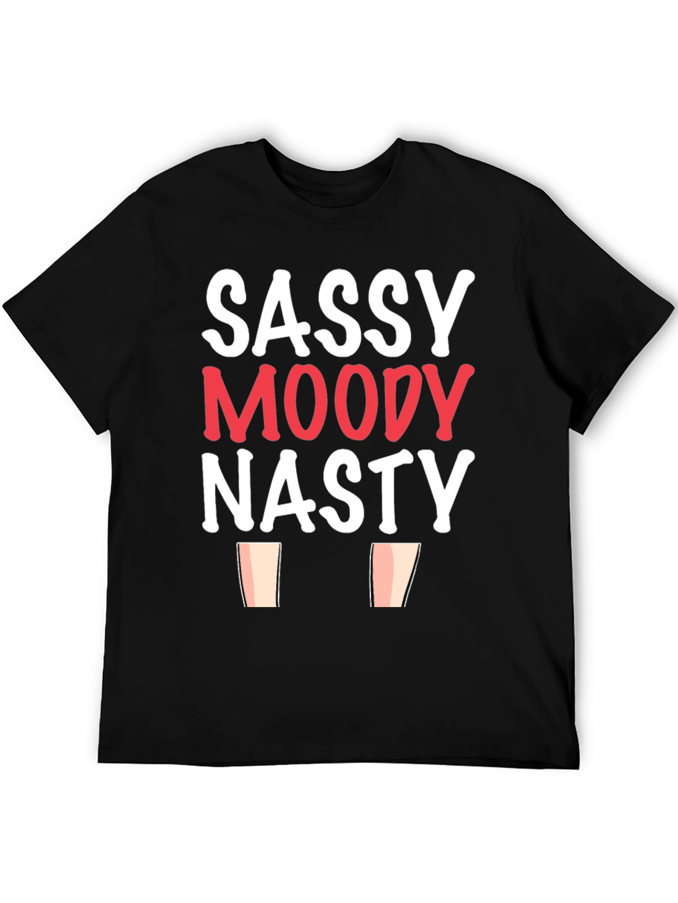 Sassy Moody Nasty Graphic Tee - Black