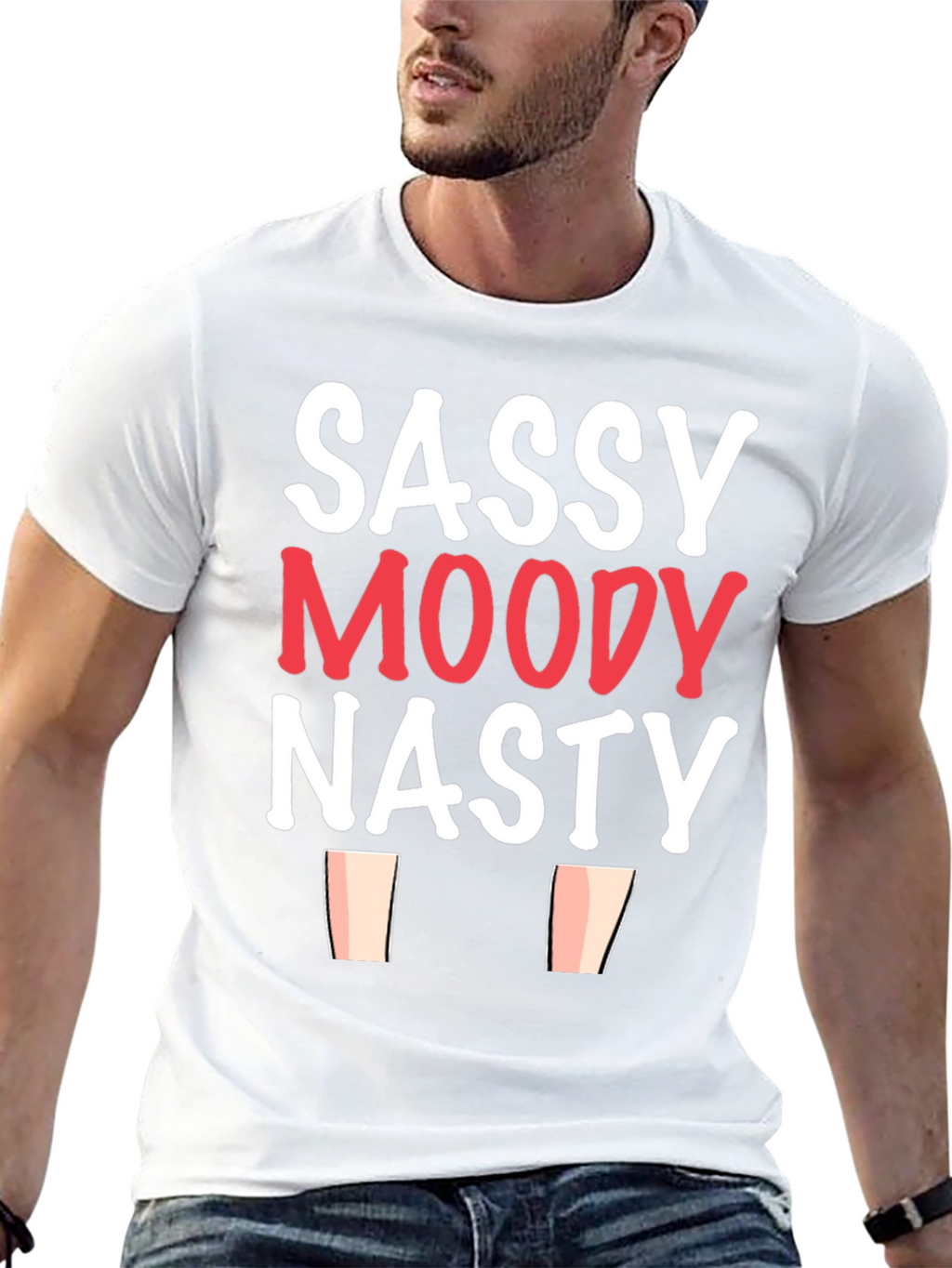 Sassy Moody Nasty Graphic Tee - Black