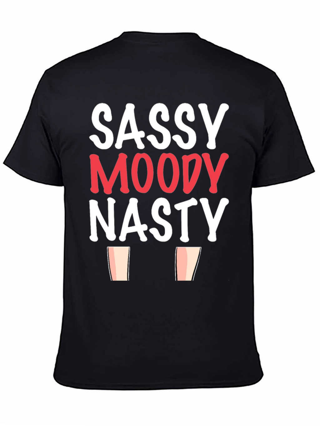 Sassy Moody Nasty Graphic Tee - Black