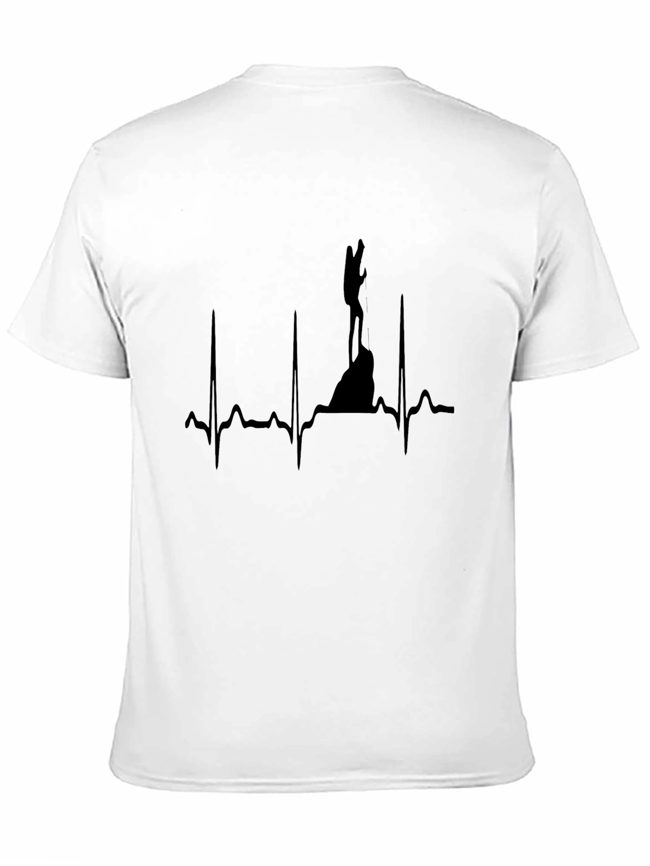 Climbing Heartbeat Graphic T-Shirt - Black