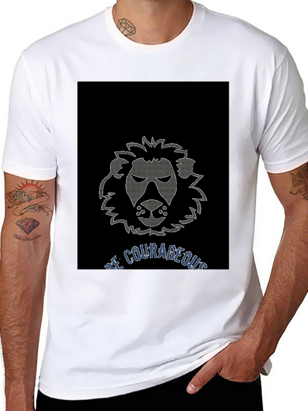 Be Courageous Lion Graphic T-Shirt