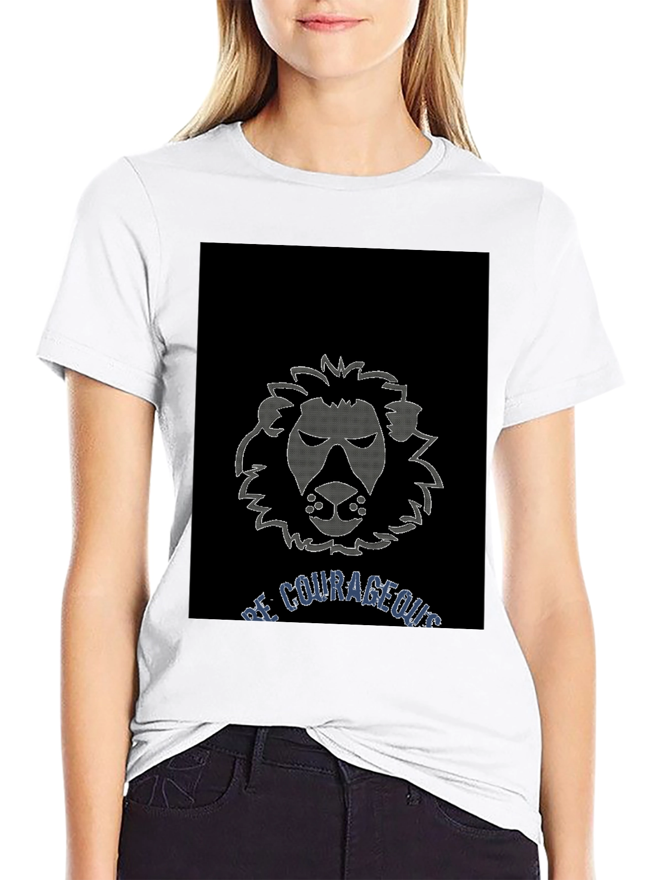 Be Courageous Lion Graphic T-Shirt