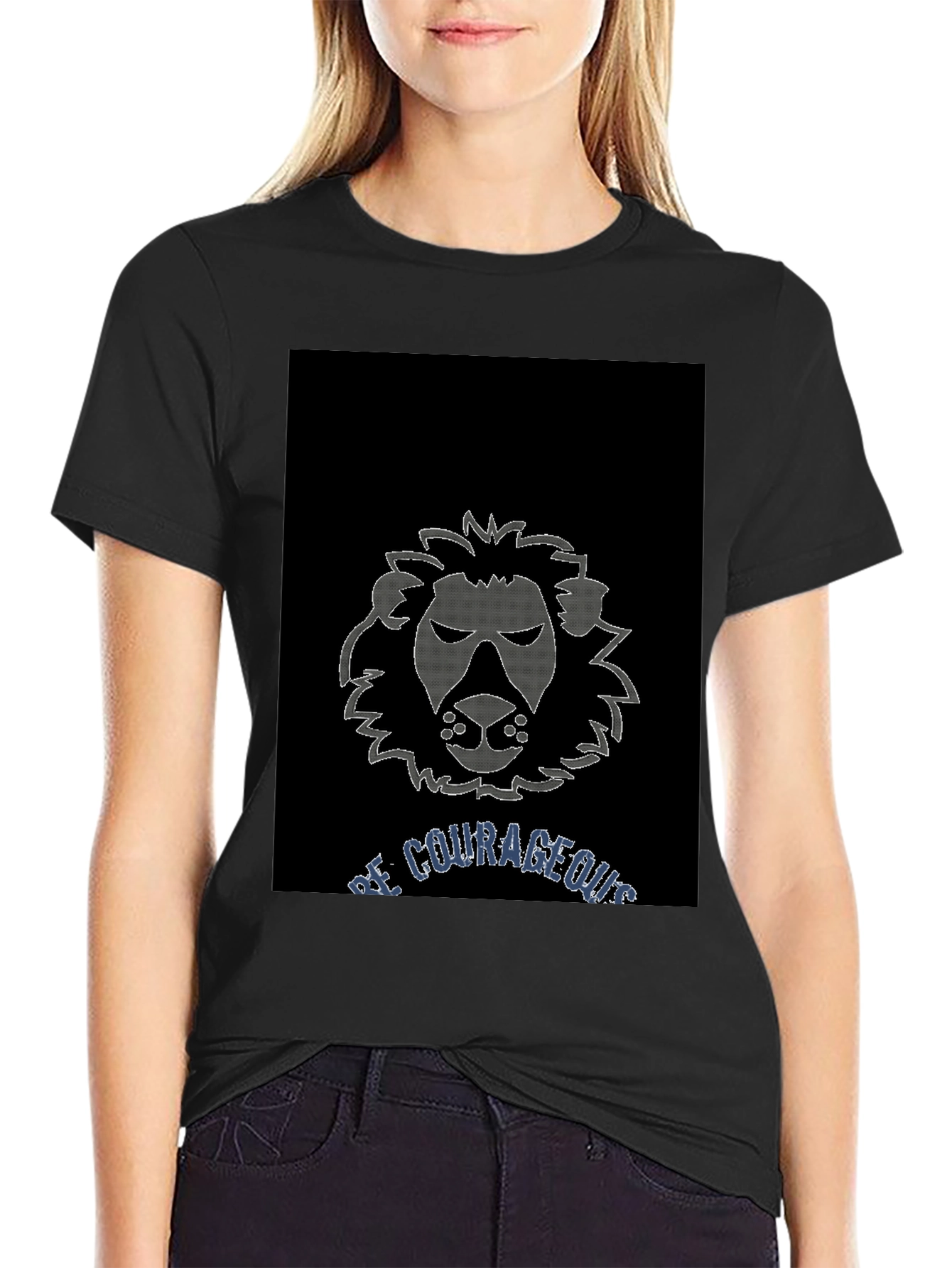 Be Courageous Lion Graphic T-Shirt