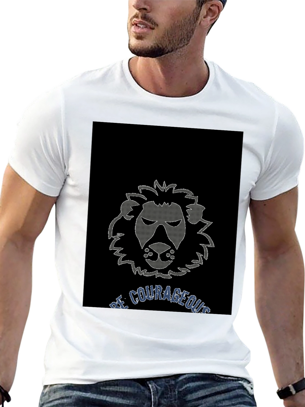 Be Courageous Lion Graphic T-Shirt