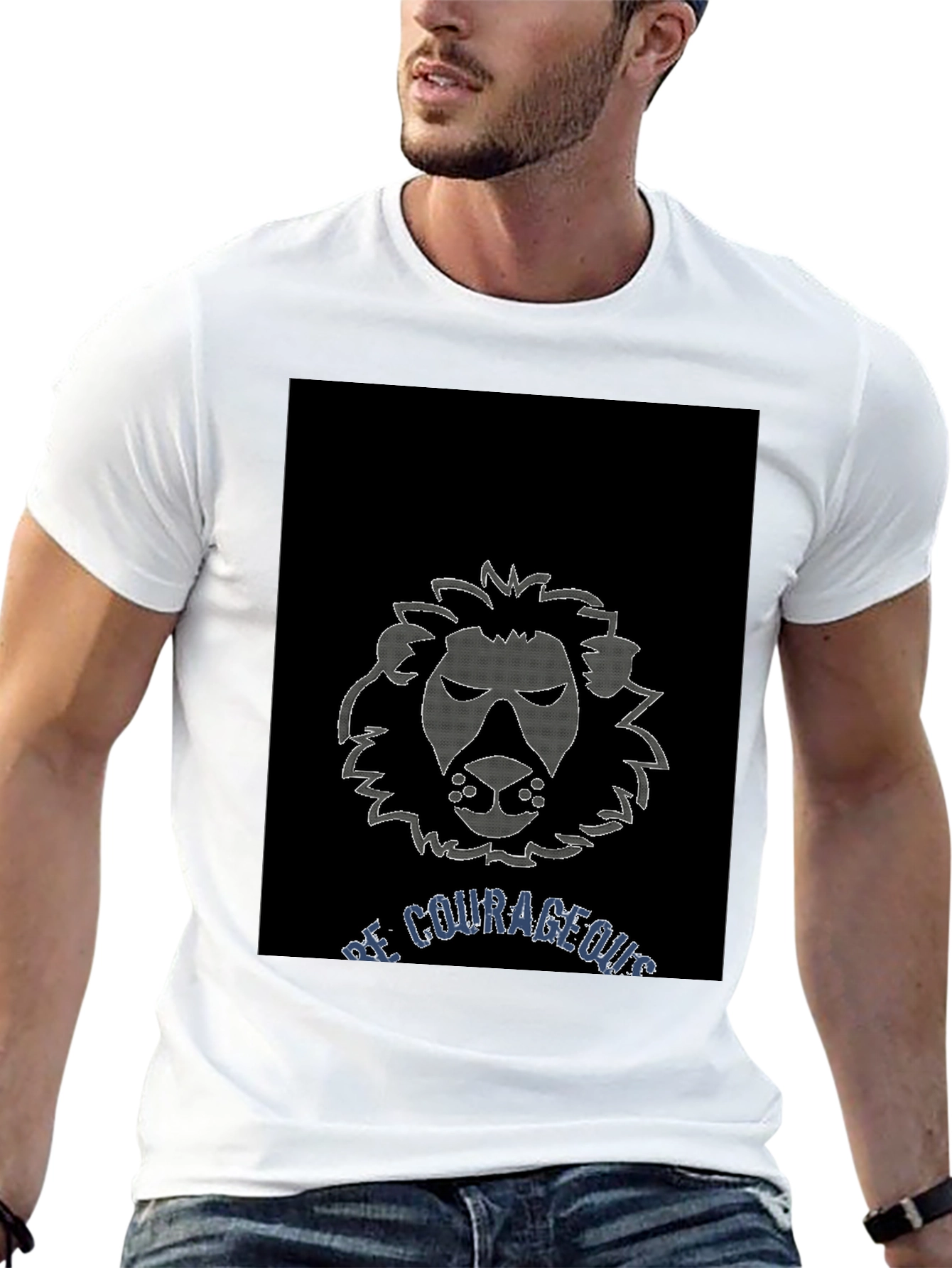 Be Courageous Lion Graphic T-Shirt