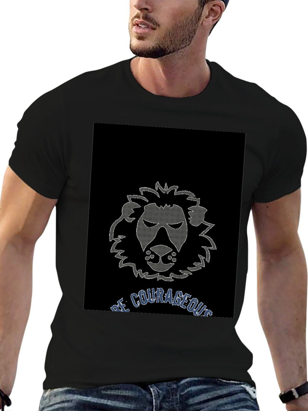 Be Courageous Lion Graphic T-Shirt