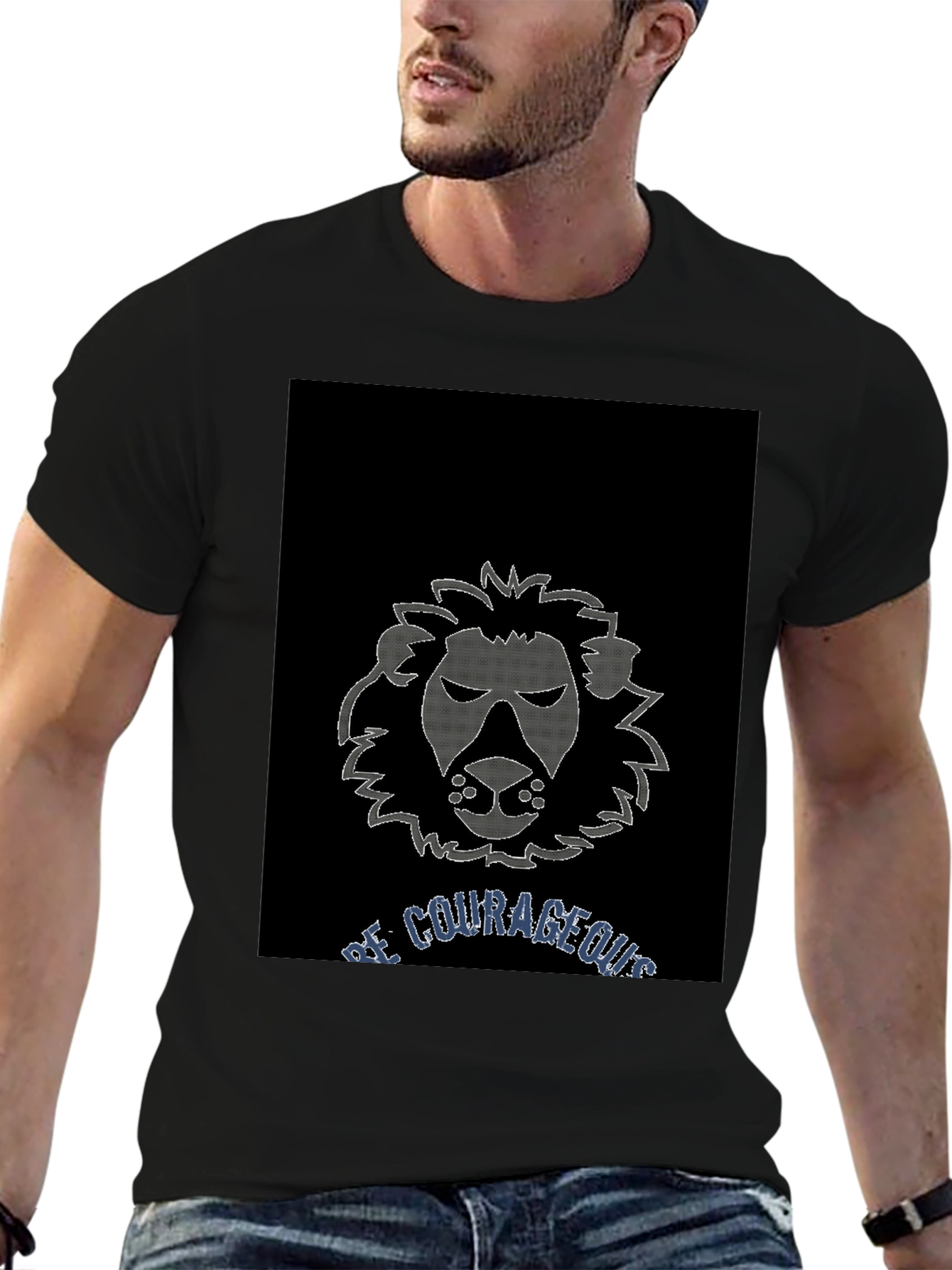 Be Courageous Lion Graphic T-Shirt