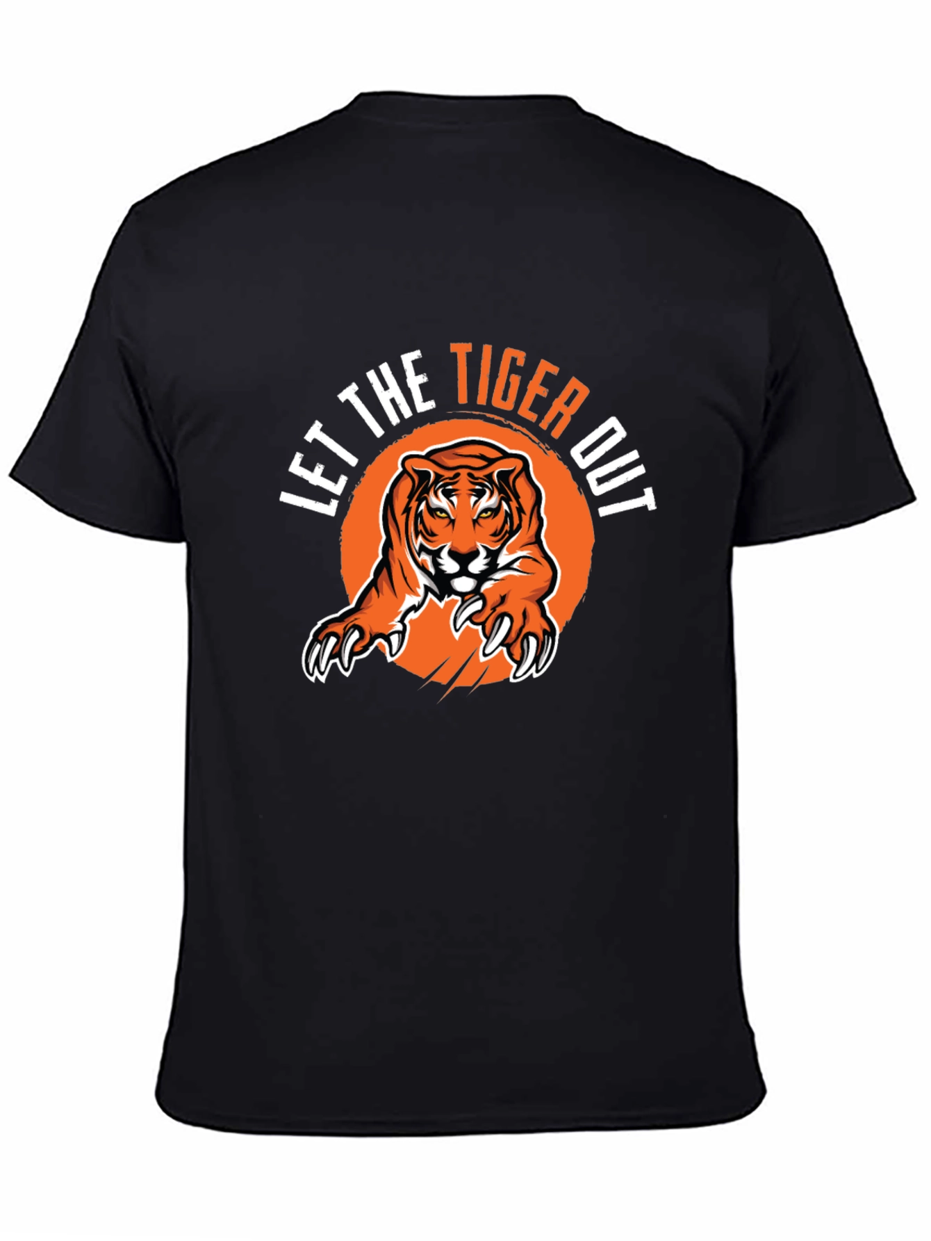 Let The Tiger Out Black Graphic Tee