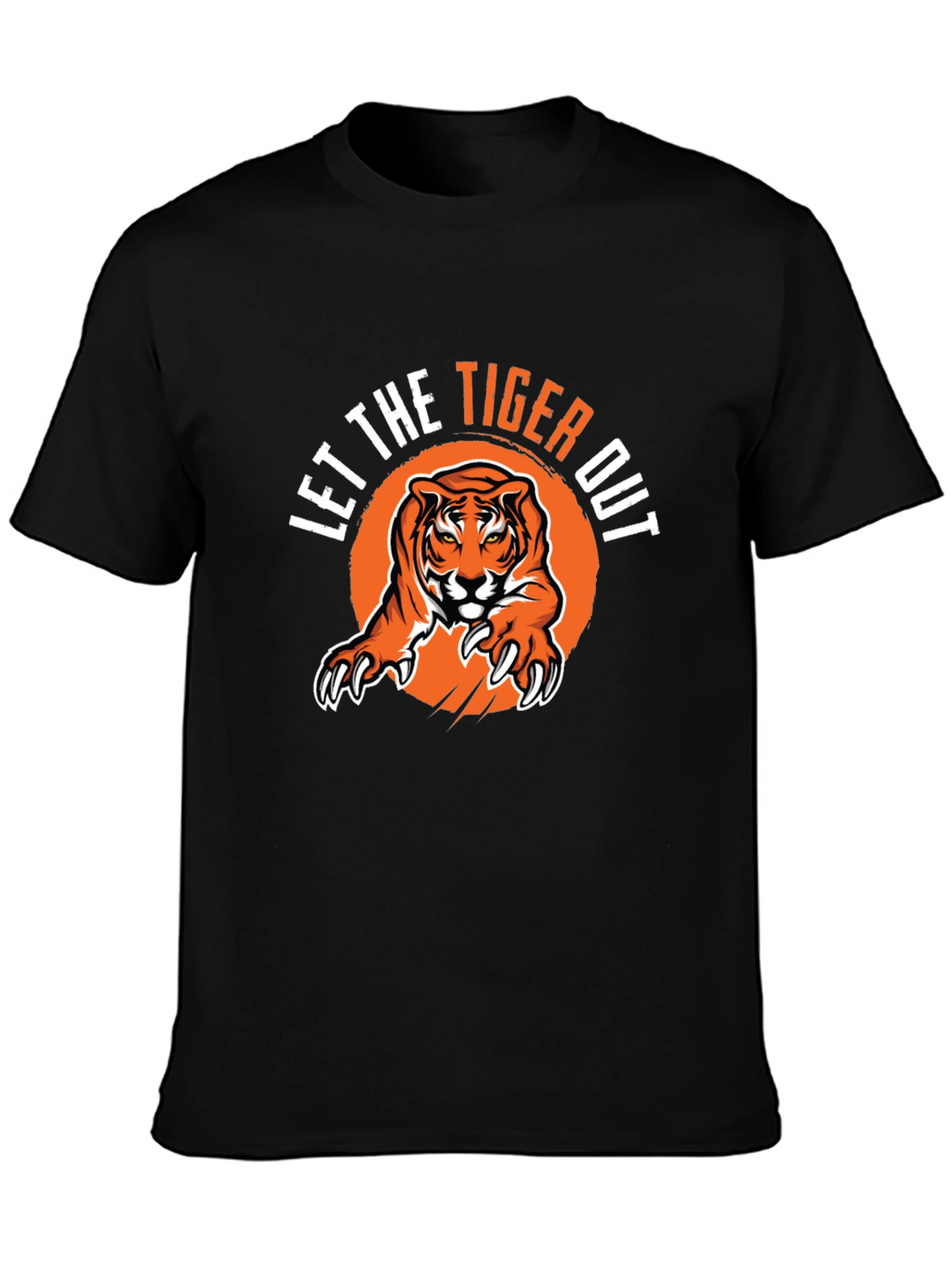 Let The Tiger Out Black Graphic Tee