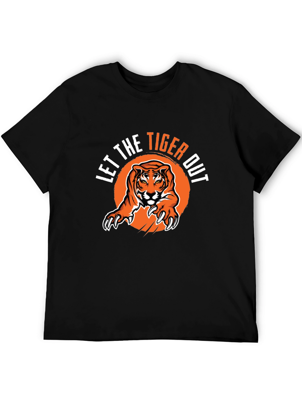 Let The Tiger Out Black Graphic Tee