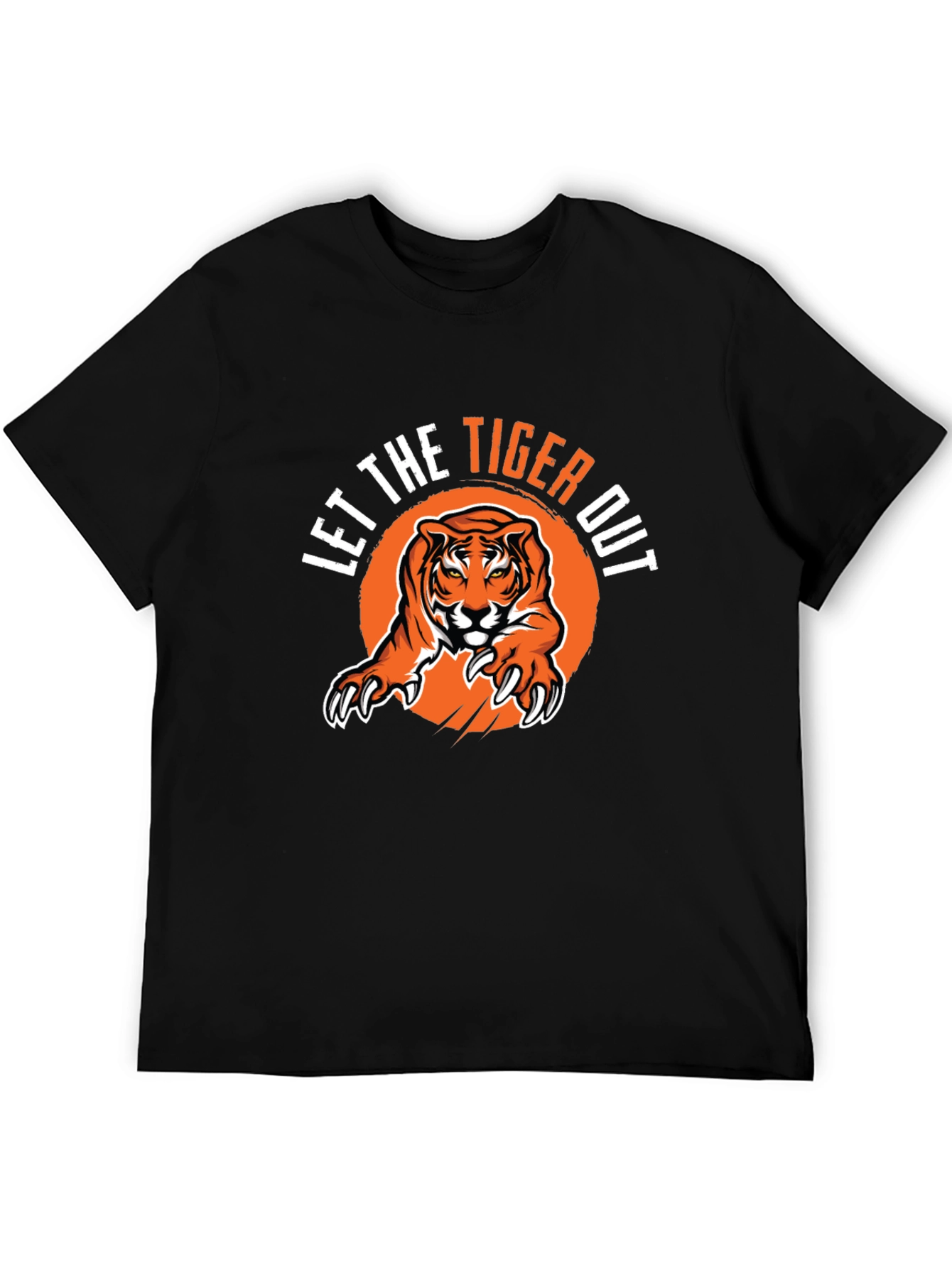 Let The Tiger Out Black Graphic Tee
