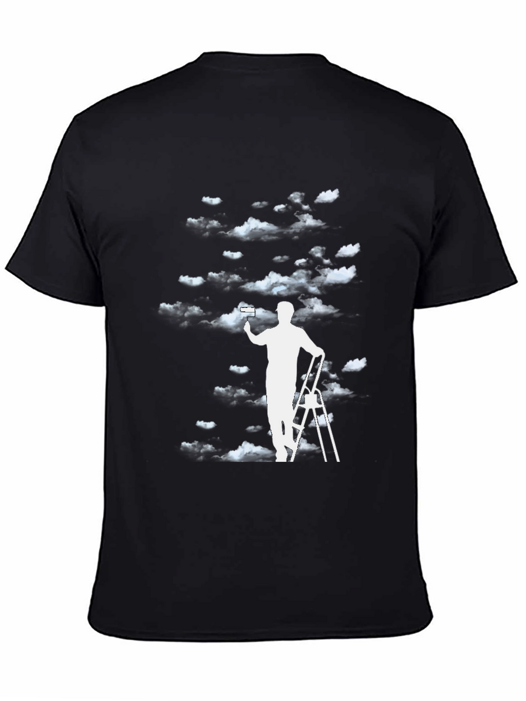 Cloud Painter Graphic Tee - Black Cotton T-Shirt