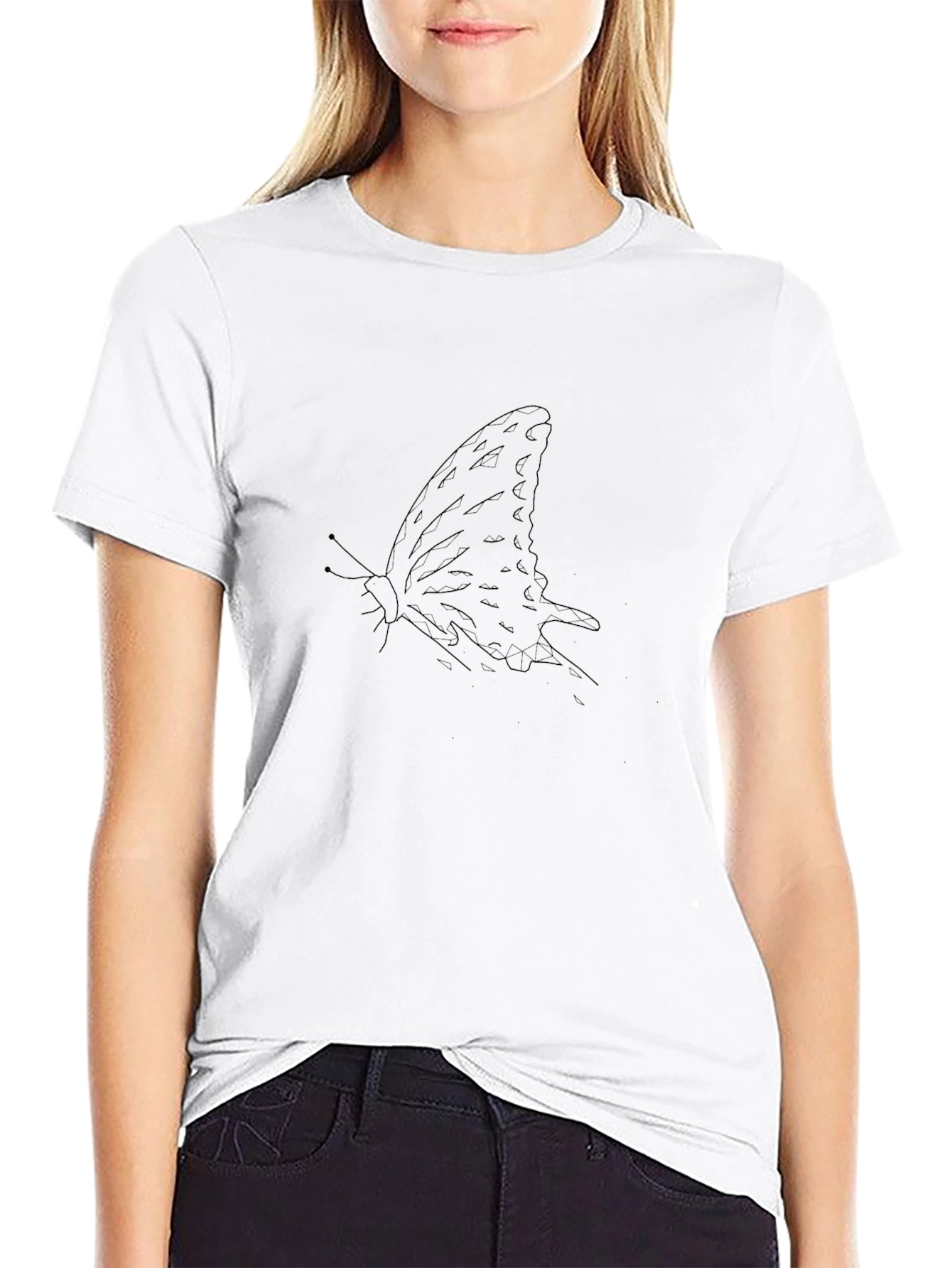 Black Butterfly Graphic Tee - Stylish Comfort
