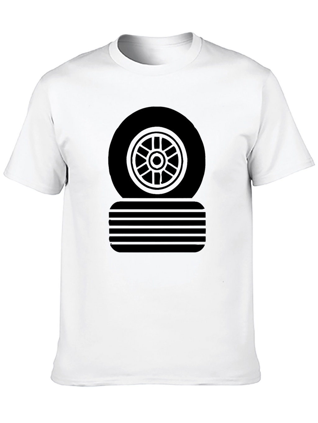 Black Tire Graphic Tee - Casual Style